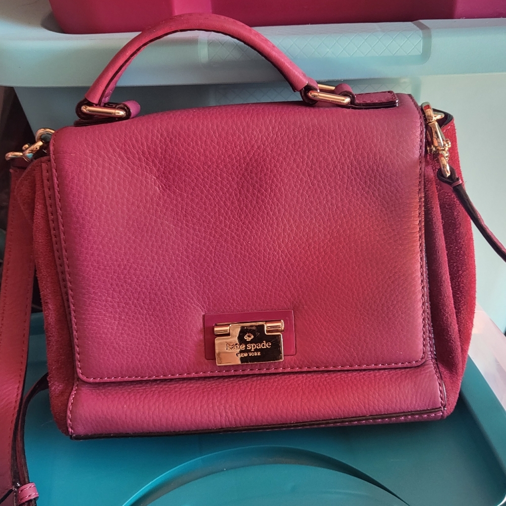 Kate Spade Bag leather & suede color Plum